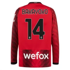 AC Milan Bakayoko 14 Kotipelipaita 2023-24 Jalkapallo Pelipaidat Peliasut(L/S)
