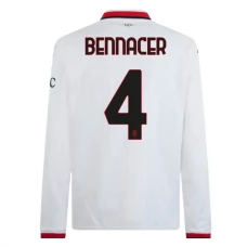 AC Milan Bennacer 4 Vieraspelipaita 2024-25 Jalkapallo Pelipaidat Peliasut(L/S)