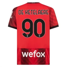 AC Milan De Ketelaere 90 Kotipelipaita 2023-24 Jalkapallo Pelipaidat Peliasut