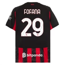 AC Milan Fofana 29 Kotipelipaita 2025-26 Jalkapallo Pelipaidat Peliasut
