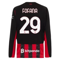 AC Milan Fofana 29 Kotipelipaita 2025-26 Jalkapallo Pelipaidat Peliasut(L/S)