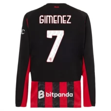 AC Milan Gimenez 7 Kotipelipaita 2025-26 Jalkapallo Pelipaidat Peliasut(L/S)