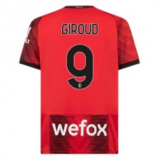 AC Milan Giroud 9 Kotipelipaita 2023-24 Jalkapallo Pelipaidat Peliasut