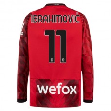 AC Milan Ibrahimović 11 Kotipelipaita 2023-24 Jalkapallo Pelipaidat Peliasut(L/S)