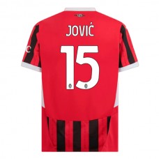 AC Milan Jović 15 Kotipelipaita 2024-25 Jalkapallo Pelipaidat Peliasut
