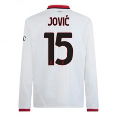 AC Milan Jović 15 Vieraspelipaita 2024-25 Jalkapallo Pelipaidat Peliasut(L/S)