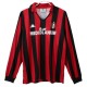 AC Milan Kotipelipaita Retro 1988-89 Jalkapallo Pelipaidat Peliasut(L/S)