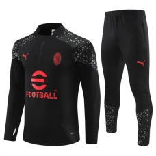 AC Milan Lasten Verryttelypuku 2023-24 - 1-4 Zip Musta