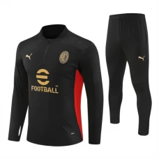 AC Milan Lasten Verryttelypuku 2024-25 - 1-4 Zip Musta
