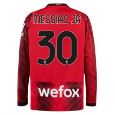 AC Milan Messias Jr 30 Kotipelipaita 2023-24 Jalkapallo Pelipaidat Peliasut(L/S)