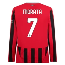 AC Milan Morata 7 Kotipelipaita 2024-25 Jalkapallo Pelipaidat Peliasut(L/S)