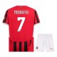 AC Milan Morata 7 Lasten Kotipelipaita 2024-25 Jalkapallo Pelipaidat Peliasut