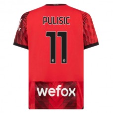 AC Milan Pulisic 11 Kotipelipaita 2023-24 Jalkapallo Pelipaidat Peliasut
