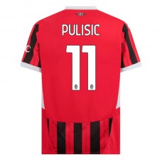 AC Milan Pulisic 11 Kotipelipaita 2024-25 Jalkapallo Pelipaidat Peliasut