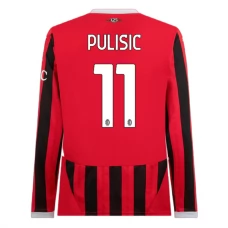 AC Milan Pulisic 11 Kotipelipaita 2024-25 Jalkapallo Pelipaidat Peliasut(L/S)