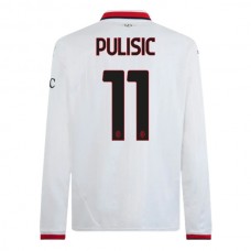AC Milan Pulisic 11 Vieraspelipaita 2024-25 Jalkapallo Pelipaidat Peliasut(L/S)