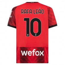 AC Milan Rafa Leão 10 Kotipelipaita 2023-24 Jalkapallo Pelipaidat Peliasut