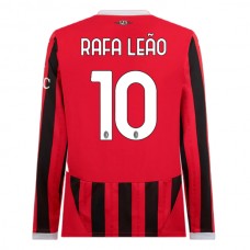 AC Milan Rafa Leão 10 Kotipelipaita 2024-25 Jalkapallo Pelipaidat Peliasut(L/S)