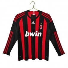 AC Milan Retro Kotipaita 2008-09 Pelipaita Long Sleeve