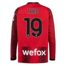 AC Milan Theo 19 Kotipelipaita 2023-24 Jalkapallo Pelipaidat Peliasut(L/S)