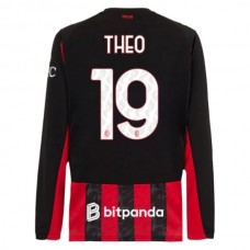 AC Milan Theo 19 Kotipelipaita 2025-26 Jalkapallo Pelipaidat Peliasut(L/S)