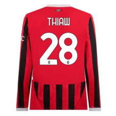 AC Milan Thiaw 28 Kotipelipaita 2024-25 Jalkapallo Pelipaidat Peliasut(L/S)