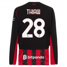 AC Milan Thiaw 28 Kotipelipaita 2025-26 Jalkapallo Pelipaidat Peliasut(L/S)