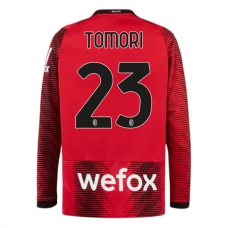 AC Milan Tomori 23 Kotipelipaita 2023-24 Jalkapallo Pelipaidat Peliasut(L/S)