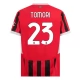 AC Milan Tomori 23 Kotipelipaita 2024-25 Jalkapallo Pelipaidat Peliasut