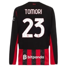 AC Milan Tomori 23 Kotipelipaita 2025-26 Jalkapallo Pelipaidat Peliasut(L/S)