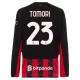 AC Milan Tomori 23 Kotipelipaita 2025-26 Jalkapallo Pelipaidat Peliasut(L/S)