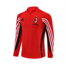 AC Milan Treeni Collegepaita 2003-04 - 1-4 Zip Retro Punainen