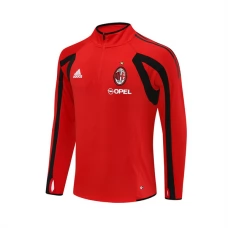 AC Milan Treeni Collegepaita 2005-06 - 1-4 Zip Retro Punainen