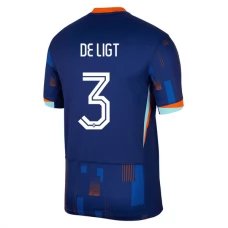 Alankomaat De Ligt 3 Vieraspelipaita EM 2024 Jalkapallo Pelipaidat Peliasut