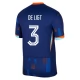 Alankomaat De Ligt 3 Vieraspelipaita EM 2024 Jalkapallo Pelipaidat Peliasut