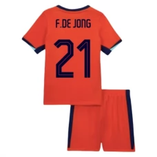 Alankomaat F.De Jong 21 Lasten Kotipelipaita EM 2024 Jalkapallo Pelipaidat Peliasut