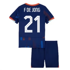 Alankomaat F.De Jong 21 Lasten Vieraspelipaita EM 2024 Jalkapallo Pelipaidat Peliasut