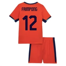 Alankomaat Frimpong 12 Lasten Kotipelipaita EM 2024 Jalkapallo Pelipaidat Peliasut