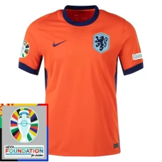 Alankomaat Kotipelipaita EM 2024 Jalkapallo Pelipaidat Peliasut Patch