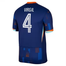 Alankomaat Virgil 4 Vieraspelipaita EM 2024 Jalkapallo Pelipaidat Peliasut
