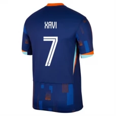 Alankomaat Xavi 7 Vieraspelipaita EM 2024 Jalkapallo Pelipaidat Peliasut