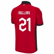 Albania Asllani 21 Kotipelipaita EM 2024 Jalkapallo Pelipaidat Peliasut