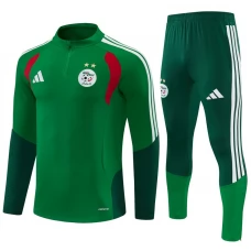 Algeria Lasten Tracksuit 2026-27 - 1-4 Zip Vihreä
