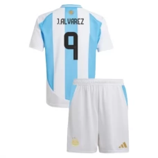 Argentiina J.Alvarez 9 Lasten Kotipelipaita Copa América 2024 Jalkapallo Pelipaidat Peliasut