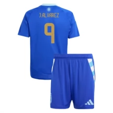 Argentiina J.Alvarez 9 Lasten Vieraspelipaita Copa América 2024 Jalkapallo Pelipaidat Peliasut