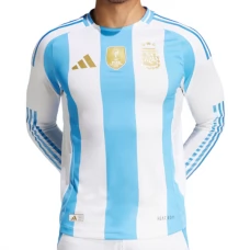 Argentiina Kotipelipaita Copa América 2024 Jalkapallo Pelipaidat Peliasut(L/S)