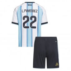 Argentiina L.Martinez 22 MM Kotipaita 2026 Lasten Pelipaita