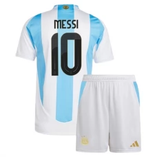 Argentiina Messi 10 Lasten Kotipelipaita Copa América 2024 Jalkapallo Pelipaidat Peliasut