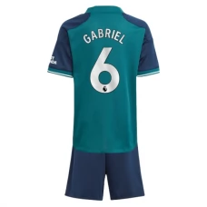 Arsenal FC Gabriel 6 Lasten Kolmas Pelipaita 2023-24 Jalkapallo Pelipaidat Peliasut