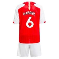 Arsenal FC Gabriel 6 Lasten Kotipelipaita 2023-24 Jalkapallo Pelipaidat Peliasut